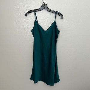 Aritzia green slip dress